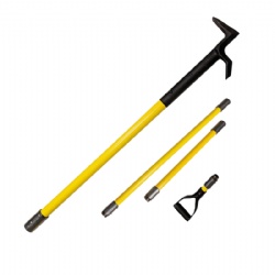 Firefighting pole with long fiber handle All purpose hook