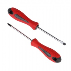 Professional Screwdriver / Phillips and Slotted / with Magnetic tip / PP TPR Ergonomic Handle