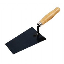 Мастерок для кладки кирпича синего цвета, с ручкой из твердого дерева, прочная конструкция, инструменты для строительства и штукатурки