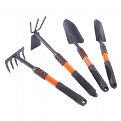 Набор из 4 садовых инструментов, горячая распродажа на Amazon, нескользящая ручка, шпатель + рассадопосадочный инструмент + грабли + мотыга