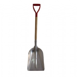 Aluminium Snow Shovel, with wood handle steel grip