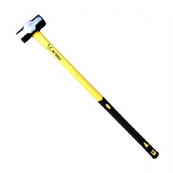 Sledge hammer made of Carbon steel drop forged, with fiber handle