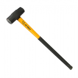 Sledge hammer made of Carbon steel drop forged, with fiber handle rubber grip