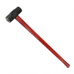 Sledge hammer made of Carbon steel drop forged, with wood handle