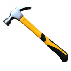 Claw hammer, made of Carbon steel drop forged, with fiber handle