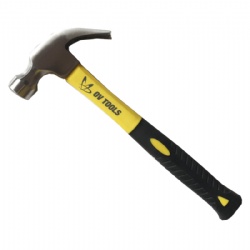 Premium Claw hammer, made of Carbon steel drop forged, with fiber handle nail hammer